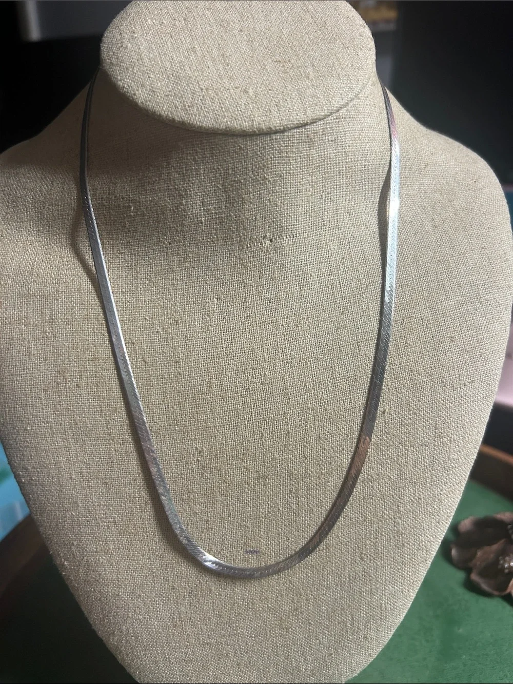 Classic Silver Herringbone Chain Necklace - Women's Jewelry‎ 18 inch Sterling
